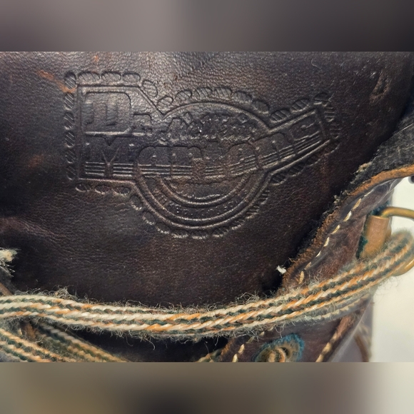Dr.Martens Boots Womens 11 Mens 10Leather Lace Up Big Stitch Chunky Vintage 8A54 - Picture 9 of 10